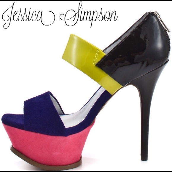 jessica simpson neon heels